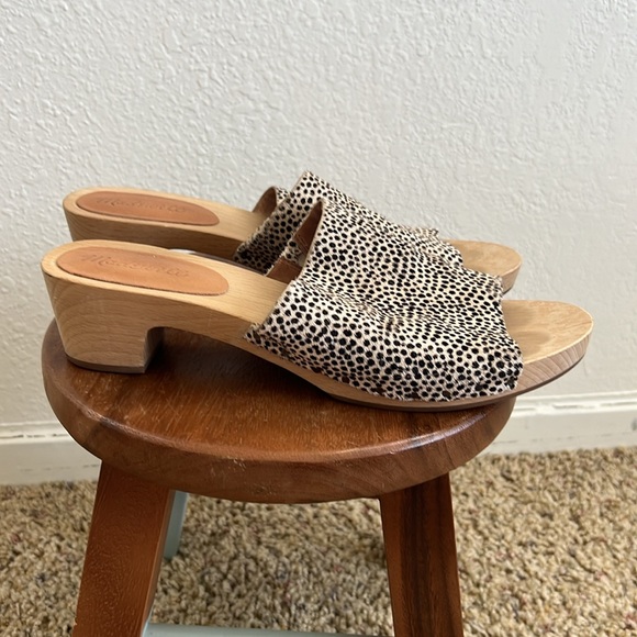 Madewell Clogs 9.5 Wooden Calf Hair - Picture 3 of 4
